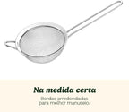 Cuisinart Mesh Strainers, 3 Count Stainless Steel Mesh Strainers for Kitchen, Fine Mesh Kitchen Strainer Set for Sifting, Straining & Cooking, Silver, CTG-00-3MS