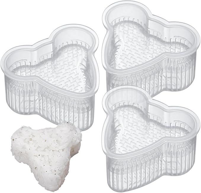 3 Pack Rice Ball Mold, Sushi Mold Diy Sushi Cooking Tools For Japanese Boxed Meal Children Bento,Kitchen Tools Sushi Plates Rice Ball Mold Non Stick Sushi Rice Making Kit (Transparent, Mouse)