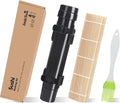 SmileTools Sushi Making Kit, Sushi Roller, Sushi Bazooka, Sushi Maker, Bamboo Sushi Rolling Mat for Beginners (Black)
