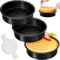 9 Inch Round Cake Pan Set of 3, Nonstick Baking Pans with 100PCS Parchment Paper, Dishwasher Safe