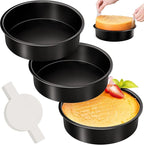 9 Inch Round Cake Pan Set of 3, Nonstick Baking Pans with 100PCS Parchment Paper, Dishwasher Safe