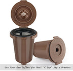 Reusable Filter Cup for Cuisinart (Upgraded Version - 2 PACK Brown)