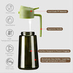 SWEET VIEW Olive Oil Dispenser and Oil Sprayer – 16oz/470ml Glass Light-Proof Oil Pourer for Kitchen, Air Fryer, Cooking, Salad, and BBQ