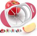 SCHVUBENR 3.5 Inch Apple Slicer - Professional Apple Cutter - Stainless Steel Apple Corer - Super Sharp Apple Slicer and Corer - Apple Tool with 8 Sharp Blades(Pink)