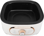 HEEPDD 2 Tier Electric Steam Pot, Steamers Multipurpose Cooker with Removable Steaming Trays, for Soup Noodles Seafood Vegetables 2 Tier Electric Steam Pot, 1200W 10.5L Stackable (US Plug 110V 700W)