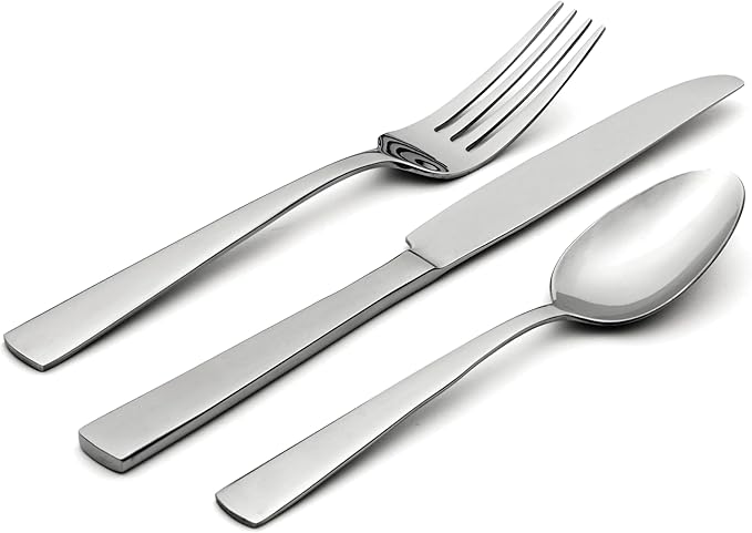 Oneida Chef's Table 24 Piece Everyday Flatware Dining Set, 3.70 LB, Metallic