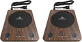SEALON SLM02 Electric Coffee Mug Warmer (Wood, 2-Pack) - 3-Temperature Desk Cup Warmer with Auto Shut-Off (4 Hours) for Heating Coffee, Tea, Milk & Beverages