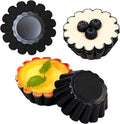12-Pack 2.5 Inch Nonstick Mini Tart Pans Fluted Side for Pies Pan Round Deep Quiche Mold Heavy Duty Carbon Steel Baking Cupcake Egg Tarts Mousse Cakes Fruit and Desserts Molds for Oven