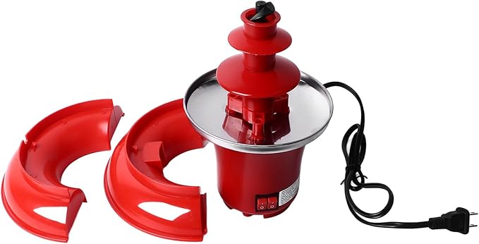 Irishom Three Layer Chocolate Sauce Fountain Detachable Mini Chocolate Sauce Melt Fondue for Party Games Night Xmas