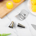 SEWACC 3pcs Finger Guards for Cutting Food Stainless Steel Finger Protectors for Kitchen Cutting Tools Vegetable Cutting