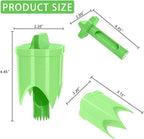 Pepper Corer, 2 in 1 Red Bell Pepper Seed Corer Remover Tool, Fruit & Vegetable Corers Quick Cave Tools for Jalapeno Cutter Deseeder, Bright Green, 2 PCS