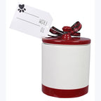 Young's Inc Ceramic Christmas Pet Treat Jar with Lid, Dog and Cat Treat Container for Countertop, Small Animals, Cat, Dog Cookie Jar, Decorative Gifts for Pet Owners, 6 Inch Tall