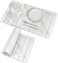Large Stone Dish Drying Mats for Kitchen Counter, 28"(L)×16"(W) Marble-Pattern, Collapsible Quick Drying Dish Mats, Ultra Absorbent Diatomaceous Earth Mats for Dishes , Match Any Countertop