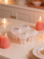 4 Cavity Strawberry Silicone Mold – 2 Pieces Big Strawberry Silicone Fruit Mold for Chocolate, Fondant, Candle, Resin & Cake Decor, 3D DIY Baking Tool for Parties & Gifts (Big Strawberries)