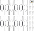 Bilillo 12 Pack Plate Hangers for The Wall, Suitable for 8''-10'' Decorative Plate,Invisible Heavy Duty Wire Plate Holder with Wall Hooks, Plate Hangers for Displaying Plates, Platter, Dish (Black)