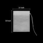 Tea Filter, Tea Bags, Tea Bags for Loose Leaf tea 100PCS 4IN x3.2IN White