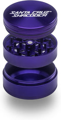 Santa Cruz Shredder Metal Herb Grinder Knurled Top for Stronger Grip 3-Piece Large 2.7" (Purple)