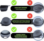 Black Silicone Collapsible Colanders - Kitchen Plastic Foldable Strainers for Pasta Small Camping Colander Bowl for Food