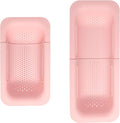 Paris Hilton Over the Sink Expandable Colander, Extendable Strainer, Adjustable from 14.5 inches to 19.5 inches, Fits most kitchen sinks, Made without BPA, Pink