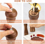 XWXO Wood Salt and Pepper Grinder Set, Salt Mill Pepper Grinder Set, Pepper Mill, Salt Shakers with Adjustable Ceramic Rotor- Oak Wood Pepper Grinder for Your Kitchen 8 inches - Pack of 2