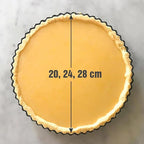 Set of 3 Deep Dish Pie Pan with Removable Bottom - Fluted Carbon Steel Tart Pan for Quiche Lorraine & Pies - Crispy Crust Baking Dish for Home Bakers - 7.87, 9.44 and 11 inches