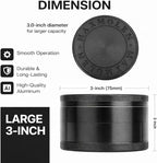 3" Inch Large Spice & Seasoning Grinder, Dual Grind Plate for Fine and Medium result