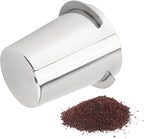 2Pcs 58mm Dosing Cup, Stainless Steel Espresso coffee Dosing Cup Espresso coffee Machine Accessories, Coffee Powder Feeder Part coffee Grinder Powder cup Compatible (2, Silver, 58mm)