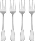 Oneida Silverware Set, Colonial Boston Everyday Flatware 4-Piece Salad Forks Set, Service For 4, 18/0 Stainless Steel, Mirror Finish, Dishwasher Safe, Home And Kitchen Utensils (Silver, 4 Piece)