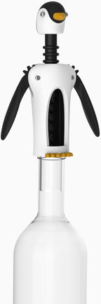 True Zoo Kingsley the Penguin Corkscrew Wine Opener, Winged Design with Easy Grip Soft Touch Wings, Stainless Steel and Plastic with Sharp Screw for Wine Bottles, Home Bar, Kitchen, Novelty Gifts
