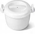 DOITOOL Microwave Rice Cooker 2 Quart, Microwave Steamer for Vegetables, 1.8L Professional Large Micro Cookware for Grains, Pasta & Potatoes - BPA Free, Dishwasher Safe