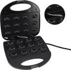 Focket Electric Cake Pop Maker, 750W Double Sided Mini Pancake Maker, Crepe Pan with Nonstick 12 Pieces Capacity for Breakfast Cooking