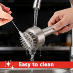 2 Pcs Stainless Steel Meat Tenderizer Tools,Meat Hammer and Meat Tenderizer Needle Meats Piercing for Tenderizing Beef Turkey Chicken and Steak(COLOR:Silver)