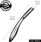 Vegetable Peeler, Premium Stainless Steel Potato Peeler, High Tensile Ultra Sharp Blade Fruit and Food Slicer, I Shaped with Ergonomic Non-Slip Handle, Dishwasher Safe with 5 Years Warranty