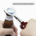 Beneno Wine Opener, Zinc Alloy Premium Wing Corkscrew with Multifunctional Bottles Opener, Sharp Wine Corkscrew with Ergonomic Non-Slip Wing Handle, Purple