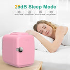 CROWNFUL Mini Fridge, 4 Liter/6 Can Portable Cooler and Warmer Personal Refrigerator for Skin Care, Cosmetics, Beverage, Food,Great for Bedroom, Office, Car, Dorm, ETL Listed (Pink)