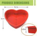 SILIVO Silicone Heart Shaped Cake Pans (3 Pack) - 9 Inch Nonstick Heart Cake Molds for Cakes and Brownies