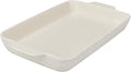 Pyrex 4QT (10" x 15") Rectangular Ceramic Baking Dish, Casserole Dish with Handles, Oven Safe and Durable Bakeware