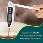 Copkim 12 Set Waterproof Food Thermometer for Water, Liquid, Candle and Cooking Digital Meat Thermometer with Long Probe Instant Read for Kitchen BBQ Grill Candy (Black,White,Red)
