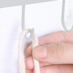 2 Pcs Kitchen Utensil Rack with 4 Adhesives - Adhesive Kitchen Utensils Hanging Rack Utensil Holder for Kitchen, Bathroom, and Bedroom(White)