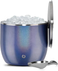 Snowfox XL - Insulated Ice Bucket with Lid/Scoops, Premium Vacuum Insulated Stainless Steel Ice Buckets for Parties, Ice Box, Home Bar Accessories, Parties Supplies, Bar Decor, 7L, Blue