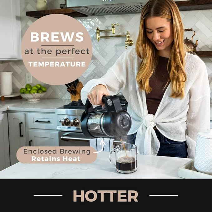 Vinci Breakfast Beverage Bundle: Hands-Free Electric Citrus Juicer & Micro Cafe K-Cup Brewer – Automatic Orange Squeezer Machine Plus Compact Single Serve Coffee Maker perfect for Coffee & Juice