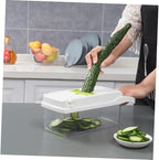 Unomor One Kitchen Tool Slicer Chopper Grater Shredder for Fruits Veggies Safe Handle Storage Case