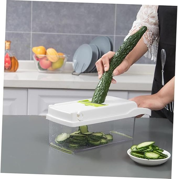 Unomor One Kitchen Tool Slicer Chopper Grater Shredder for Fruits Veggies Safe Handle Storage Case