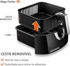 Fritadeira Sem Óleo Air Fryer 8L, Mondial, Preto/Inox, 1900W, 220V - AFN-80-BI