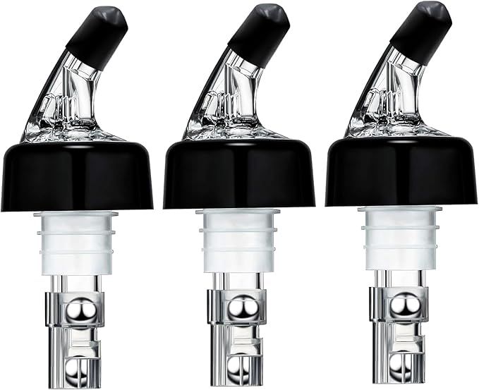 3 Pack Measured Liquor Pour Spout, Liquor Bottle Pourers, Measure Pour Spout for Liquor Bottles, Bottle Pourers for Alcohol, Shot Pourer Cocktail Liquor Dispenser Bar Bartending Tool -2oz/60ml