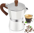 Aluminum 6 Cup 300ml Moka Pot Express Coffee Maker Stovetop Espresso Colorful Coffeemaker Italian Classic Style Brewing Greca Cafe Mocha Machine for Cafeteras Lover Camping Travel and Home Use 10oz