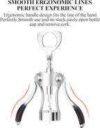 Wine Opener with Stopper, Cutter - Wine Bottle Opener Bundle, Zinc Alloy Wing Corkscrew Heavy Duty, Cork Screw Beer Opener for Bartenders, Multifunctional Bottle Opener for Kitchen, Restaurant, Bar