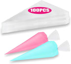 Piping Bags, Pastry Bags 14Inch 100pcs, Disposable Icing Piping Pastry Bags For Cookie/Cake Decorating Supplies, Anti Burst And Non-Slip Thicken Cake Decorating Bags