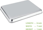 Baking Sheet Pan for Toaster Oven, Stainless Steel Baking Pans Small Metal Cookie Sheets by Umite Chef, Superior Mirror Finish Easy Clean, Dishwasher Safe, 9 x 7 x 1 inch, 3 Piece/set