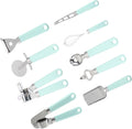 LABRIMP 9-piece Kitchen Gadgets Set Teal Kitchen Accessories Non Stick Cooking Tools Plastic Handle Utensil Set Baking Utensil Set Cooking Utensils